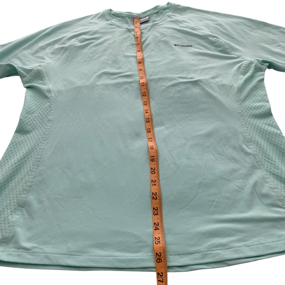 Columbia Women’s Aqua Short Sleeve Performance Shirt Size XL - Picture 5 of 15
